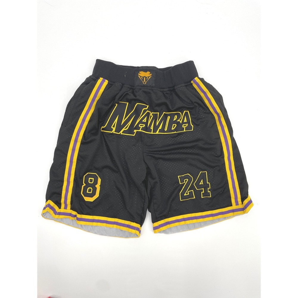 Just Don Mamba Shorts Mens S Black Mesh Lakers Kobe 8 24 Luxe Basketball Shorts